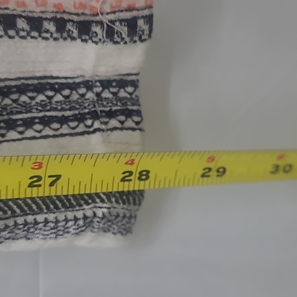 2 Pair Pants Lot Bundle Soft Loungewear White & Verticle Striped Straight Leg S - Picture 8 of 16